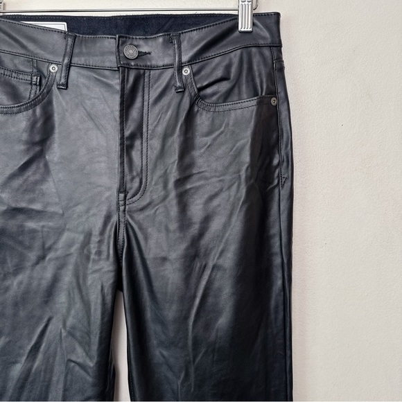 Gap Womens 29 High Rise Vegan Leather 70s Flare Pant - Picture 5 of 14